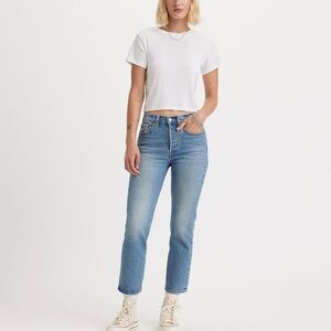 Levi’s Wedgie Straight Leg Medium Wash Buttonfly Jeans Retro 70s